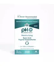 pH-D Feminine Health - Boric Acid Moisturizing Suppository - Woman Owned