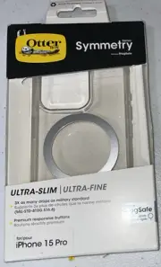 OtterBox iPhone 15 Pro Symmetry Series Magsafe Ultra Sleek Case Clear