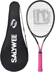 Oshhni Large Head Tennis Racket Tennis Racquet Training Equipment Garden Practical with Carrying Bag Paddle Shock Absorbing