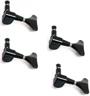 Grover Mini Bass Guitar Tuning Machines - 20:1 Ratio - 4 In-Line - Black Chrome