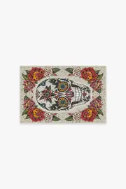 60' x 90' | Machine Washable Runner Rug | Kid & Pet Friendly | Indoor Rug | Sugar Skull Flatwoven Rug | Ruggable