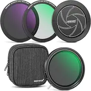 NEEWER 82mm Versatile Magnetic Filter Kit, 2 in 1 Variable ND2-ND32 & CPL Circular Polarizing Filter, ND32, 1/4 Black Diffusion, Lens Cap and Water Repellent Bag, Multi Coated HD Optical Glass
