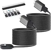 Soshine Magnetic Charging Cable 16FT 2PACK with Quick Charge Adapter,Waterproof Outdoor Charging Cable for Arlo Pro 3, Arlo Pro 4, Arlo Pro 5S, Arlo Ultra, Arlo Ultra 2,Black