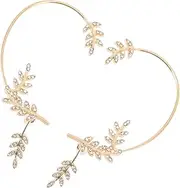 [TINEASUR] Elegant Leaves Design Gold Plated Ear Cuff Non-piercing Ear Jewelry for Women