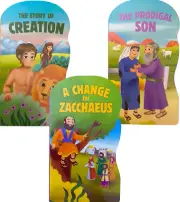 Bible Story Board Books: Creation, Prodigal Son, Zacchaeus CHOICE - 3 Pre-K NEW!