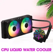V240 Liquid CPU Cooler 240mm RGB&PWM Pump&Fan 250W TDP AIO Water Cooler 1x