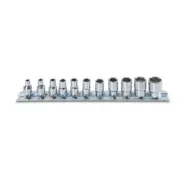 Beta Tools 900AS/SB11 11pc 1/4" Sq Drive Hexagon Imperial/AF Socket Rail Set