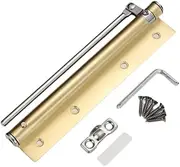 Automatic Door Self-Closing Hinge, Automatic Door Closer, Safety Spring Door Closers for Home, for All Kinds of Hinged Doors, Come with Installation Tools, Easy to Install (Gold)
