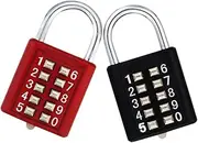 Yardenfun Button Lock Padlock 10- Combination for Travel Luggage Outdoor Safe Zinc Alloy Easy to Set Carry