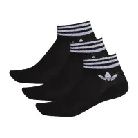 在飛比找momo購物網優惠-【adidas 愛迪達】襪子 Trefoil Ankle 黑