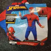 Spider-Man Jumpsuit- Halloween Costume- Size: Child (8-10)- New