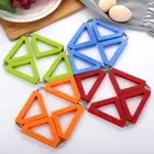 Foldable Silicone Trivets Pot Mat Insulated Heat Resistant Pad Dining Table