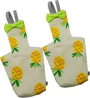 Pigeon Bird Diaper - Clothes Reusable Washable Parrot Diaper,2X Soft Liners Leak-Proof Training Nappy Adjustable, Pet Supplies, Pineapple Print