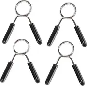 Anneome Barbell Clamp 4pcs Dumbbell Clip to Add Weight Barbell Spring Clip User-Friendly Gym Accessories for Men