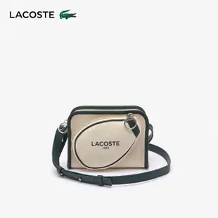 【LACOSTE】包款-網球風帆布小包(白色)