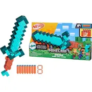 Nerf - Minecraft Sword Dart Blaster Includes 8 Nerf N1 Darts