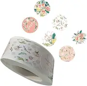 ROMISBABA 500Pcs Decorative Flower Pattern Present Packing Sealing Labels Self Adhesive Stickers for DIY Crafts Scrapbooking Shower Present Wrapping and Present Box Decoration