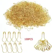 100Pcs 22mm Gold Safety Pins Small Metal Gourd Bulb Pin DIY Craft Clothing Tags