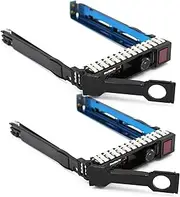 Lot of 2pcs 2.5" SFF SAS SATA SSD Hard Drive Carrier Tray Caddy 651687-001 651699-001 Compatible for HP Proliant ML310 ML110 ML350 DL360p DL380P DL160 DL388 DL120 SL230S Gen8 G8 Gen9 G9 Server Serie