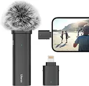 ULANZI Wireless Lavalier Microphone for Smartphones, Plug-Play Mic with Charging Cable(Lightning Port) for Phone Video Recording Interview Youtubers Vloggers, 32.8ft Transmission Range