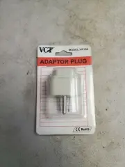 VCT VP-106 USA to UK Grounded Europe Plug Adapter, Ivory
