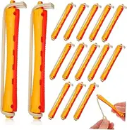LIFKOME 24Pcs Hair Perm Rods Flexible Curling Rollers with Elastic Bands for Natural Hair Styling Salon for DIY Hairdressing and Curling Techniques