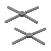 Set of 2 GRAND DESIGNS Foldaway Trivets - Grey