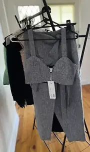 Shona Joy Cross Over Bralette & Skirt S 10 Skirt NEW Bralette Worn Once