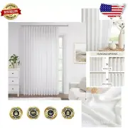 Eco-Friendly Light Filtering Pinch Pleat Curtains, 95" x 80" for Modern Homes