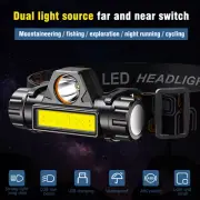 2/4/10x LED Headlamp Headlight Head Light Flashlight USB Rechargeable Waterproof