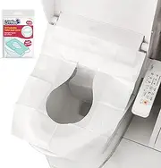 Littloo Flushable Toilet Seat Covers – 10 Pcs | Disposable, Biodegradable & Hygienic Paper Seat Covers | Travel Essentials | Fits Most Toilets | Ideal for Public Restrooms