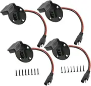 VANZACK 12awg Solar Panel Mount Connector Cable 4 Sets Sae Quick Connect Plug Protective Covers Easy to Use for Rvs and Toys