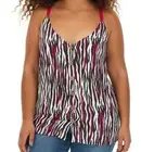SIMPLY BE Summer Considered Zebra Print Crinkle Button Front Cami Top UK12 EUR40