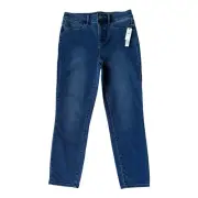 Talbots flawless high rise skinny leg crop medium wash jegging jeans size 4