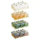 Fruit Snacks Serving Platter with Lids Condiment Tray for