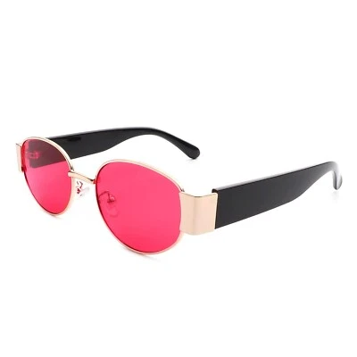 Retro Oval Fashion Circle Sunglasses - Trendy Round 90's Unisex Sun Glasses