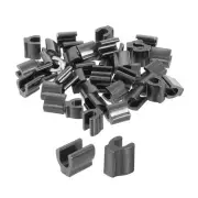40Pcs Zipper Slider Retainers - #10 Top Stoppers for Replacing, Metallic Black