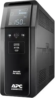 APC BR1600SI - 1600VA Sinewave Back UPS Pro BR, 8 Outlets, AVR, LCD Interface