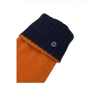 【Hermes 愛馬仕】H232084G OL 經典雙色針織羊毛手套(橘色M號)