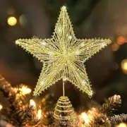 Gold Star Christmas Tree Topper,Gold Star Tree Topper Ornament for Christmas