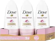 Dove Beauty Finish Roll-On Anti-Perspirant Deodorant - 50 ml, Pack of 3