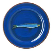 Mario Luca Giusti Aimone Blue Fruit Plates Set of 6Pcs