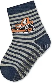 [Sterntaler] Baby Boys FLI Soft Digger Slipper Socks, navy, 20