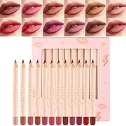 Lip Pencil, 12 Colors Pencil Makeup Set, Creamy Lip Liners, Lip Liner Maatt, Fade Lip Pencil, Natural Lip Makeup Pencil, Professional Lips Maatte For Girls