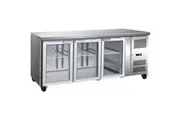 GN3100TNG 3 Glass Door Gastronorm Bench Fridge