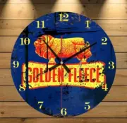 GOLDEN FLEECE OIL.PETROL Wall Clock. 20cm Diameter. Shell. BP. ESSO. Mobil.