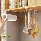 2 Pack under Shelf Organizers, Kitchen Roll Paper Towel Holder Mug Storage Hooks
