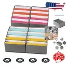 Space-Saving 8-Grid Clothes Drawer Organizer, 4 Pack Set for Stylish Storage