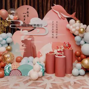 寶寶一周歲生日布置裝飾抓周宴男女孩兒童場景kt板背景牆氣球用品