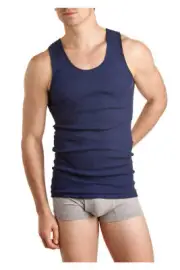 Bonds - 4 Pack Organic Chesty Singlet - Navy